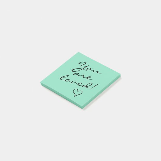 Je bent gek op groen met hartpositief post-it® notes (Schuin)