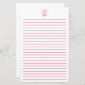 Je bent gek op Pointillism Heart-geblindeerde verh Briefpapier (Voorkant / Achterkant)