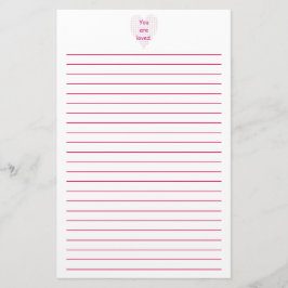 Je bent gek op Pointillism Heart-geblindeerde verh Briefpapier