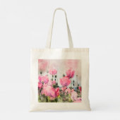 Je bent gek op Waterverf roze bloemen schilderen Tote Bag (Achterkant)