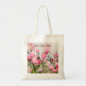 Je bent gek op Waterverf roze bloemen schilderen Tote Bag (Voorkant)