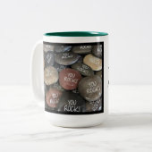 Je bent gek! tweekleurige koffiemok (Voorkant links)