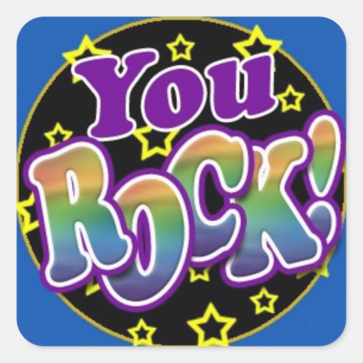 Je bent gek! vierkante sticker (Voorkant)