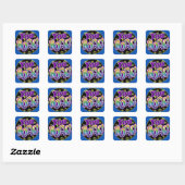 Je bent gek! vierkante sticker (Vel)