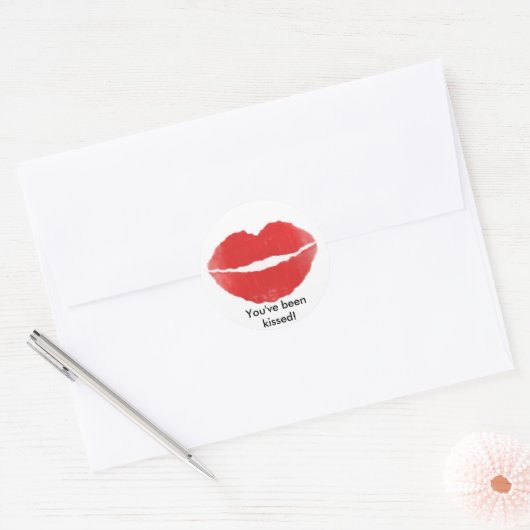 Je bent gekust! Sticker (Envelop)
