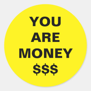 Je bent geld Inspirerend Ronde Sticker