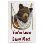 Je bent geliefd Beary Much Gift Bag Medium Cadeauzakje (Voorkant)