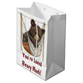 Je bent geliefd Beary Much Gift Bag Medium Cadeauzakje (Voorkant Gekanteld)
