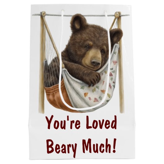 Je bent geliefd Beary Much Gift Bag Medium Cadeauzakje (Achterkant)