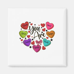 Je Bent Geliefd Bent Waardig Genoeg Candy Heart Le Magneet