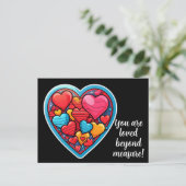 Je bent geliefd bij Valentijnsdag Love Hearts Briefkaart (Staand voorkant)