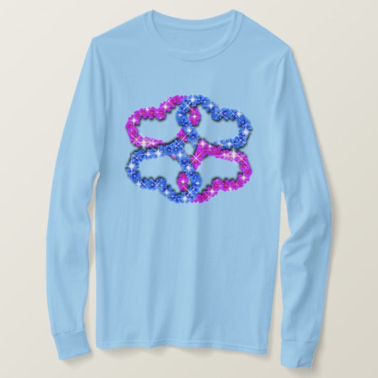 Je bent geliefd dames harten lange mouw T-shirt (Design voorkant)