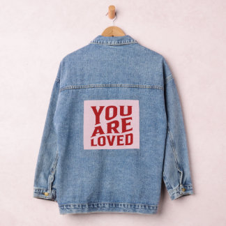 Je bent geliefd denim jas voor Valentijnsdag Denim Jacket