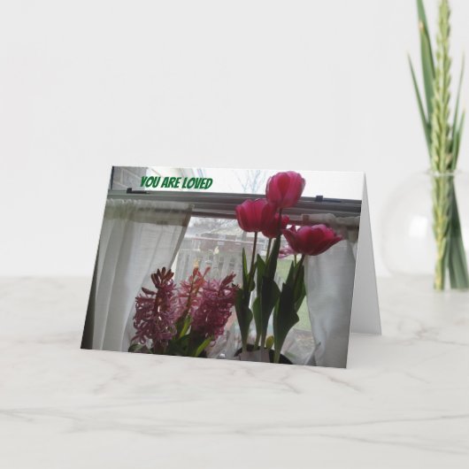 Je bent geliefd en voor je gebeden aankondiging (Voorkant)