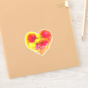 Je bent geliefd hart sticker