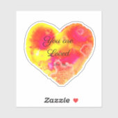 Je bent geliefd hart sticker (Vel)