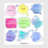 Je bent geliefd inspiratie positieve woorden sticker (Vel)