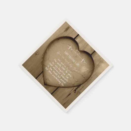 Je bent geliefd John 3.16 Christelijke Valentijn Servet (Hoek)