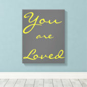 Je bent geliefd kind's slaapkamermuur hangen canvas afdruk (Insitu (Houten vloer))