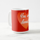 Je bent geliefd koffiemok (Voorkant links)