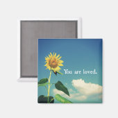 Je bent geliefd met Zonnebloem Magneet (Voorkant / Achterkant)