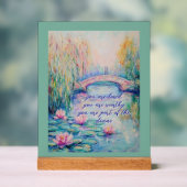 Je bent geliefd Monet geïnspireerd acryl teken Bord (Neutraal)