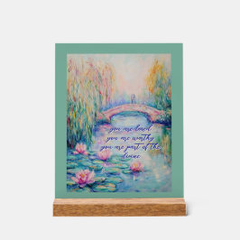 Je bent geliefd Monet geïnspireerd acryl teken Bord