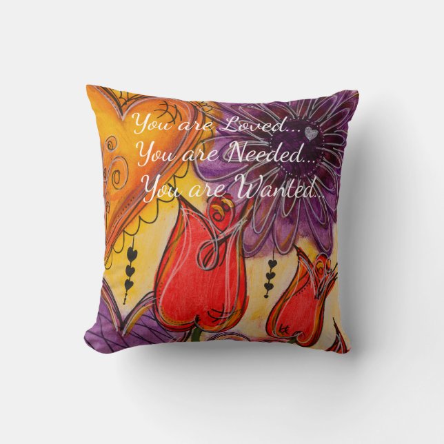 Je bent geliefd, nodig en gezochte piloot kussen (Voorkant)