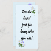 Je bent geliefd omdat je bent wie je bent Blauwe K (Voorkant / Achterkant)