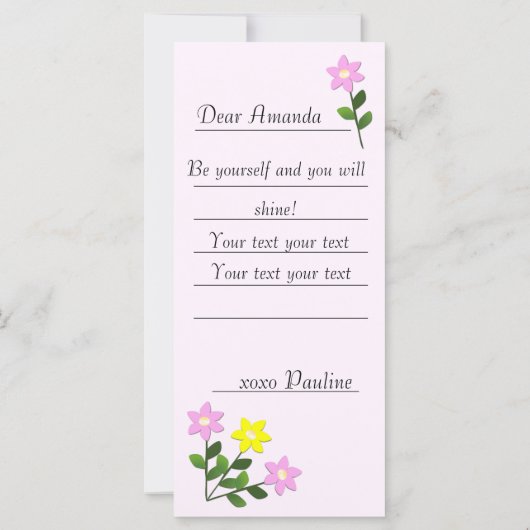 Je bent geliefd omdat je bent wie je Kaart bent (Achterkant)