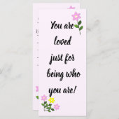 Je bent geliefd omdat je bent wie je Kaart bent (Voorkant / Achterkant)
