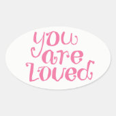 Je bent geliefd op roze Sticker (Voorkant)