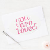 Je bent geliefd op roze Sticker (Envelop)