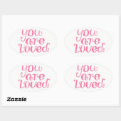 Je bent geliefd op roze Sticker (Vel)