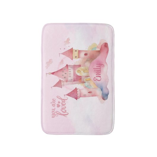 Je bent geliefd paleis op de Pink Cloud Badmat (Voorkant Verticaal)