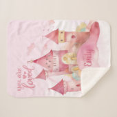 Je bent geliefd paleis op de Pink Cloud Sherpa Deken (Voorkant (horizontaal))