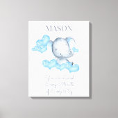 Je bent geliefd Schattige Baby Boy Elephant gepers Canvas Afdruk (Voorkant)