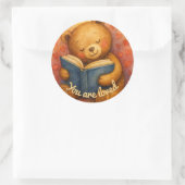 Je bent geliefd - Schattige Beer ronde Sticker (Tas)