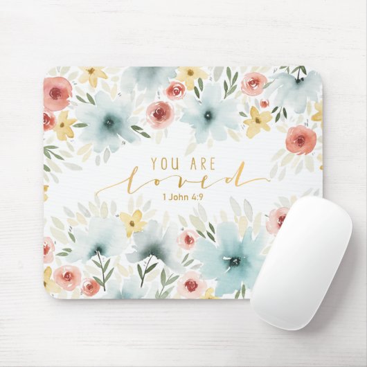 Je bent geliefd (scripture) mousepad muismat (Met muis)