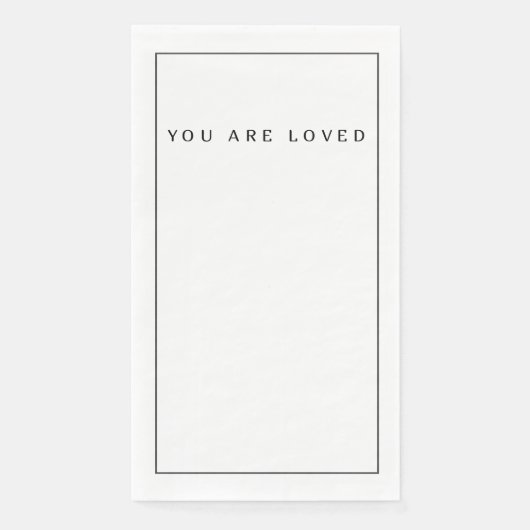 Je bent geliefd servet (Voorkant)