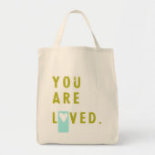 Je bent geliefd tote bag (Voorkant)