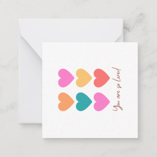 Je bent geliefd - Valentijnsdag Kaart Notitiekaartje