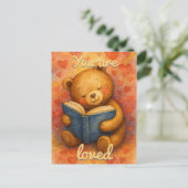 Je bent geliefd - Waterverf Boek & Hart Briefkaart (Staand voorkant)