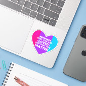 Je bent geliefd You matter (Androgyne vlag hart) Sticker (Laptop met iPhone)