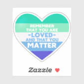 Je bent geliefd You matter (Gay man vlag hart) Sticker (Vel)