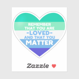 Je bent geliefd You matter (Gay man vlag hart) Sticker