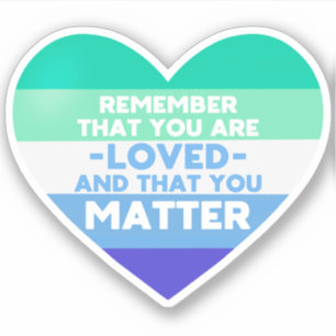 Je bent geliefd You matter (Gay man vlag hart) Sticker