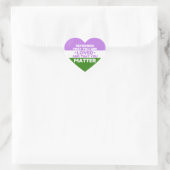 Je bent geliefd You matter (Genderqueer vlag hart) Hart Sticker (Tas)