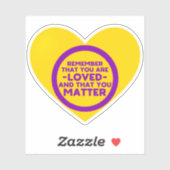 Je bent geliefd You matter (Intersex vlag hart) Sticker (Vel)