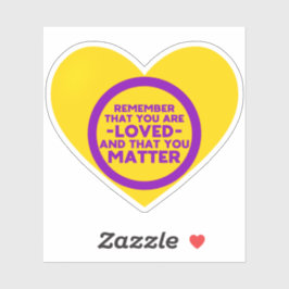 Je bent geliefd You matter (Intersex vlag hart) Sticker